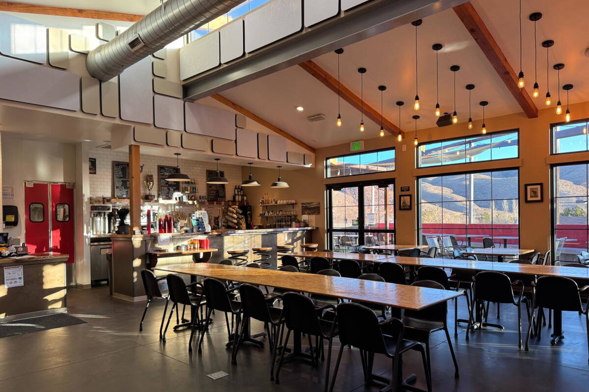 The interior of Cottonwood Station, a restaurant in Blue Diamond, a tiny former mining village ...