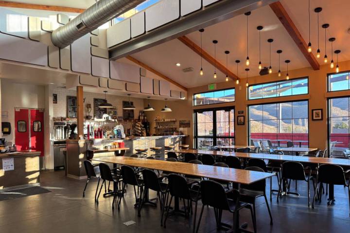 The interior of Cottonwood Station, a restaurant in Blue Diamond, a tiny former mining village ...