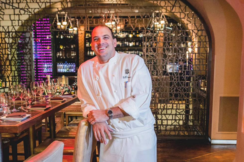 Chef Billy DeMarco stands for a photo at La Cave inside Wynn Las Vegas, 3131 Las Vegas, Blvd., ...
