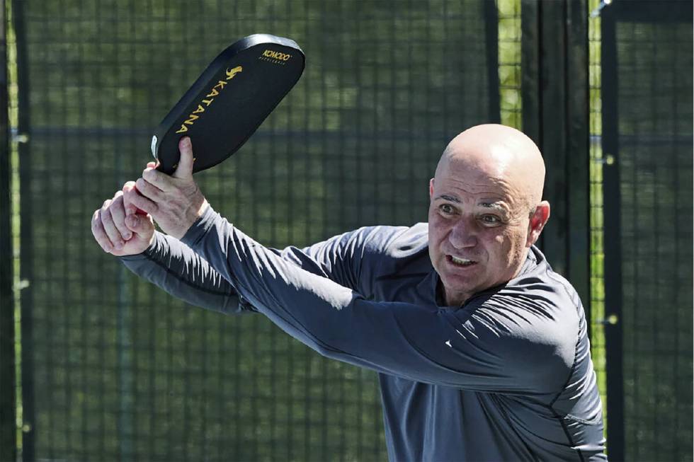 Andre Agassi and Steffi Graf will again take on Andy Roddick and Eugenie Bouchard at Pickleball ...