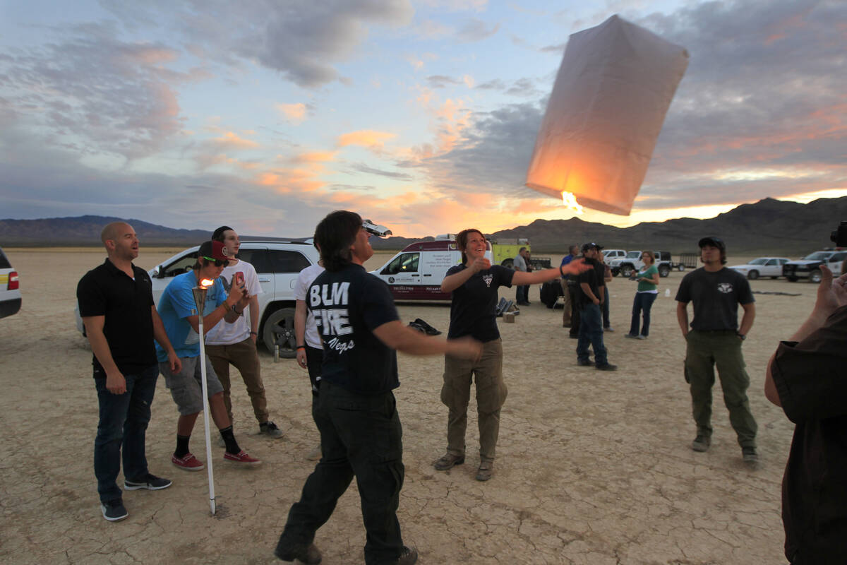 Alan Dabash and Kendra Jackson join other public lands officials and event organizers as they f ...