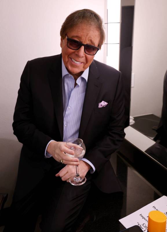 Dennis Bono poses in his dressing room before a taping of "The Dennis Bono Show" at South Point ...