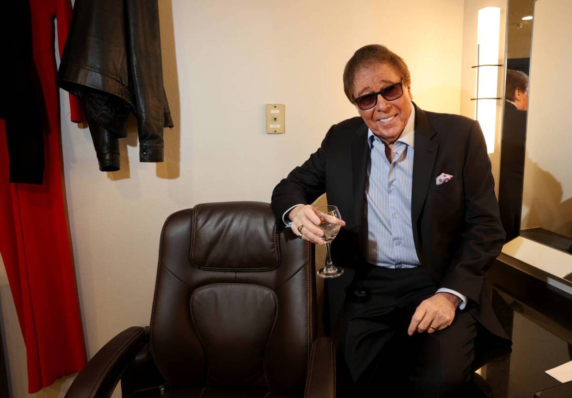 Dennis Bono poses in his dressing room before a taping of "The Dennis Bono Show" at South Point ...
