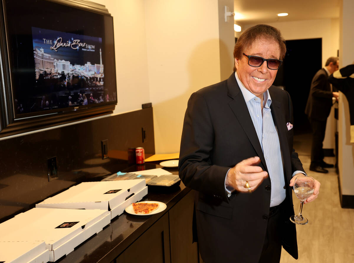 Dennis Bono poses in his dressing room before a taping of "The Dennis Bono Show" at South Point ...