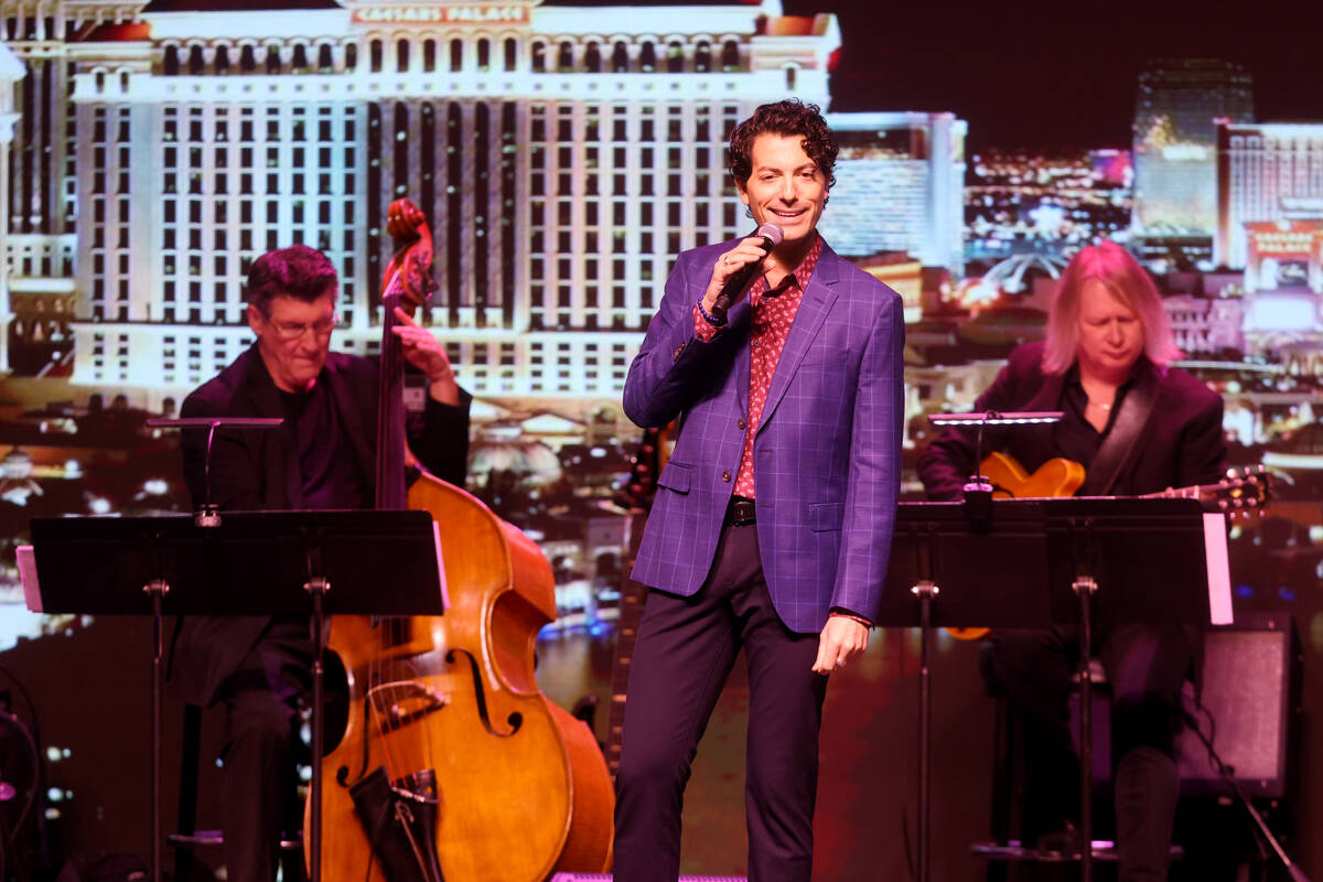 Jonathan Karrant performs during a taping of "The Dennis Bono Show" at the South Point Showroom ...