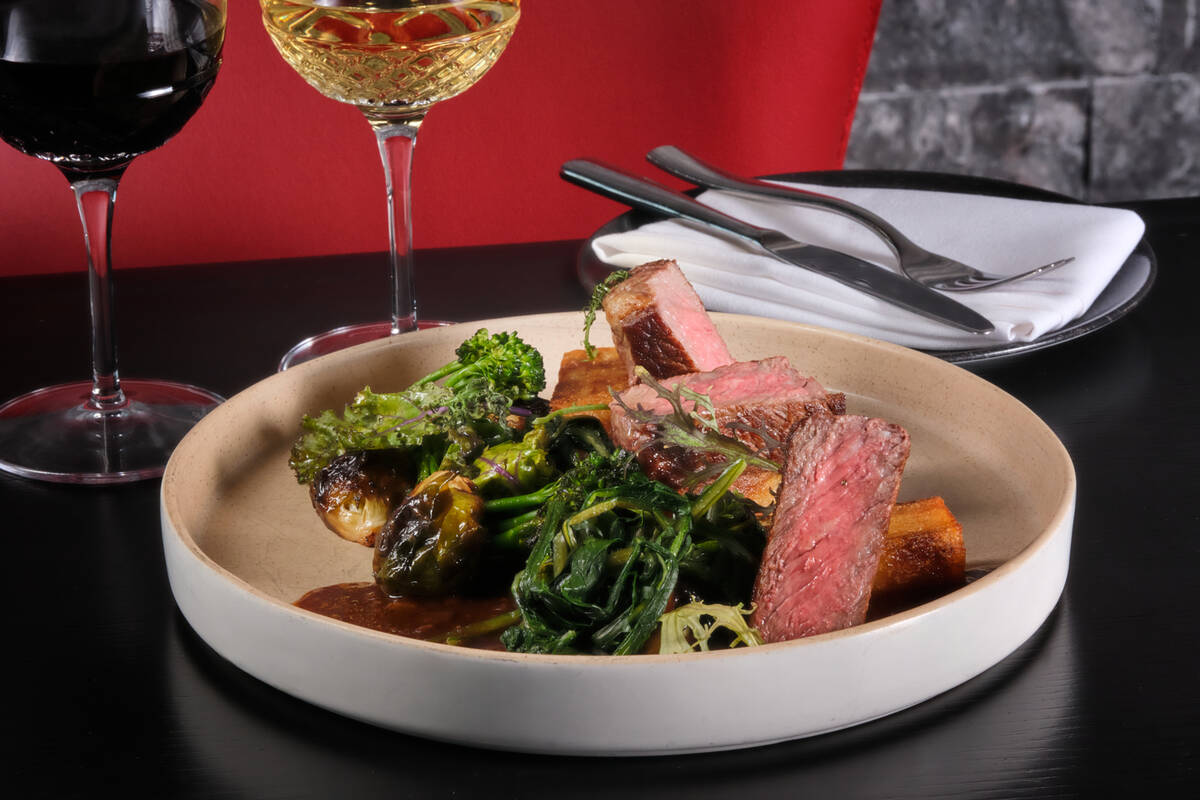 Eye of ribeye to celebrate Valentine's Day 2025 from Basilico Ristorante in southwest Las Vegas ...