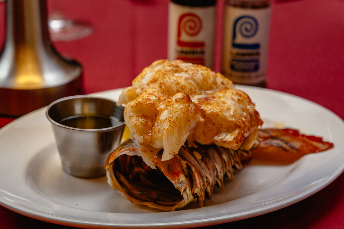 Lobster tail, part of the surf and turf to celebrate Valentine's Day 2025, from Lawry's The Pri ...