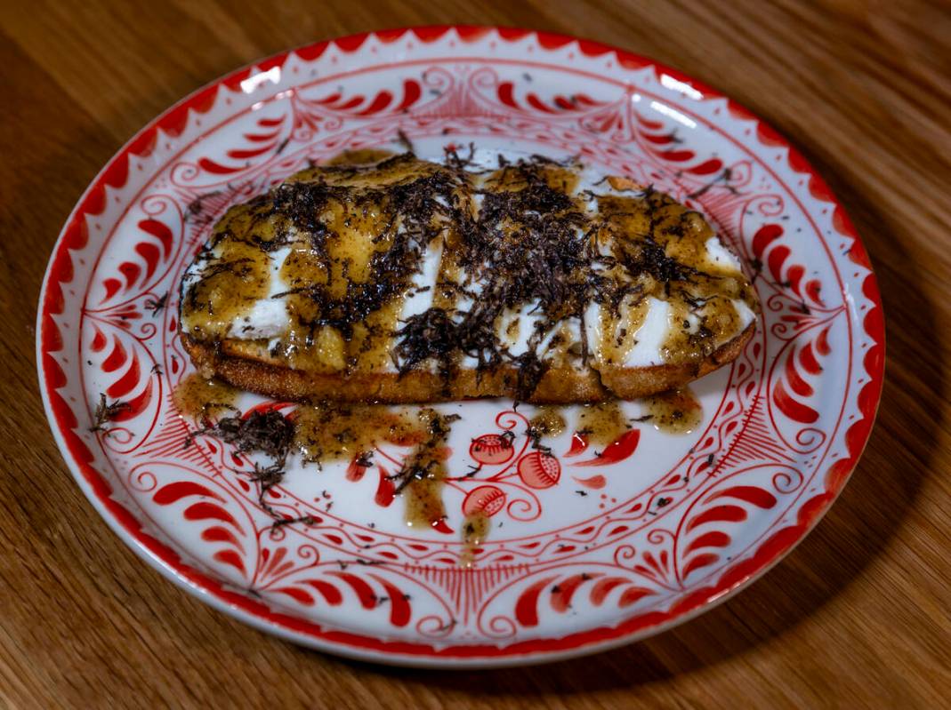 Tartufo Bruschetta from Eataly Bar and Pizza al Padellino in Eataly at the Park MGM on Friday, ...