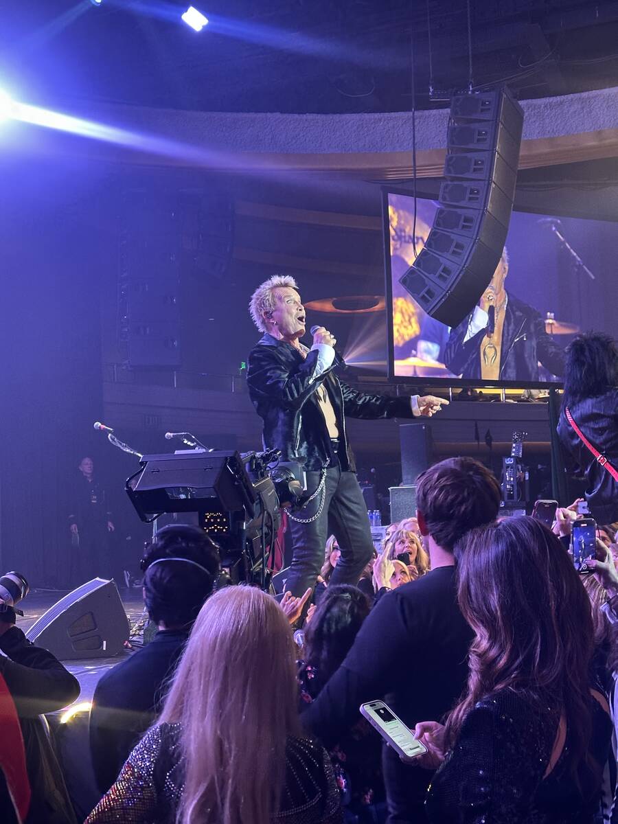 Billy Idol performs at Janie's Fund charity show on Sunday, Feb. 2, 2025. (John Katsilometes/La ...