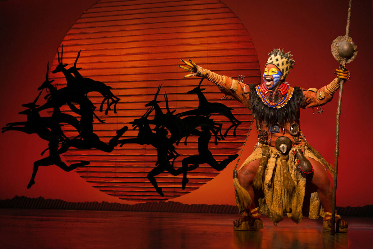 Mukelisiwe Goba as Rafiki in "The Lion King." (Matthew Murphy)