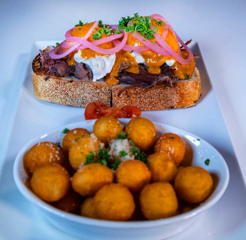 Short rib eggs Benedict from Toasted Gastrobrunch on Friday, Feb. 7, 2025, in Las Vegas . (L.E. ...