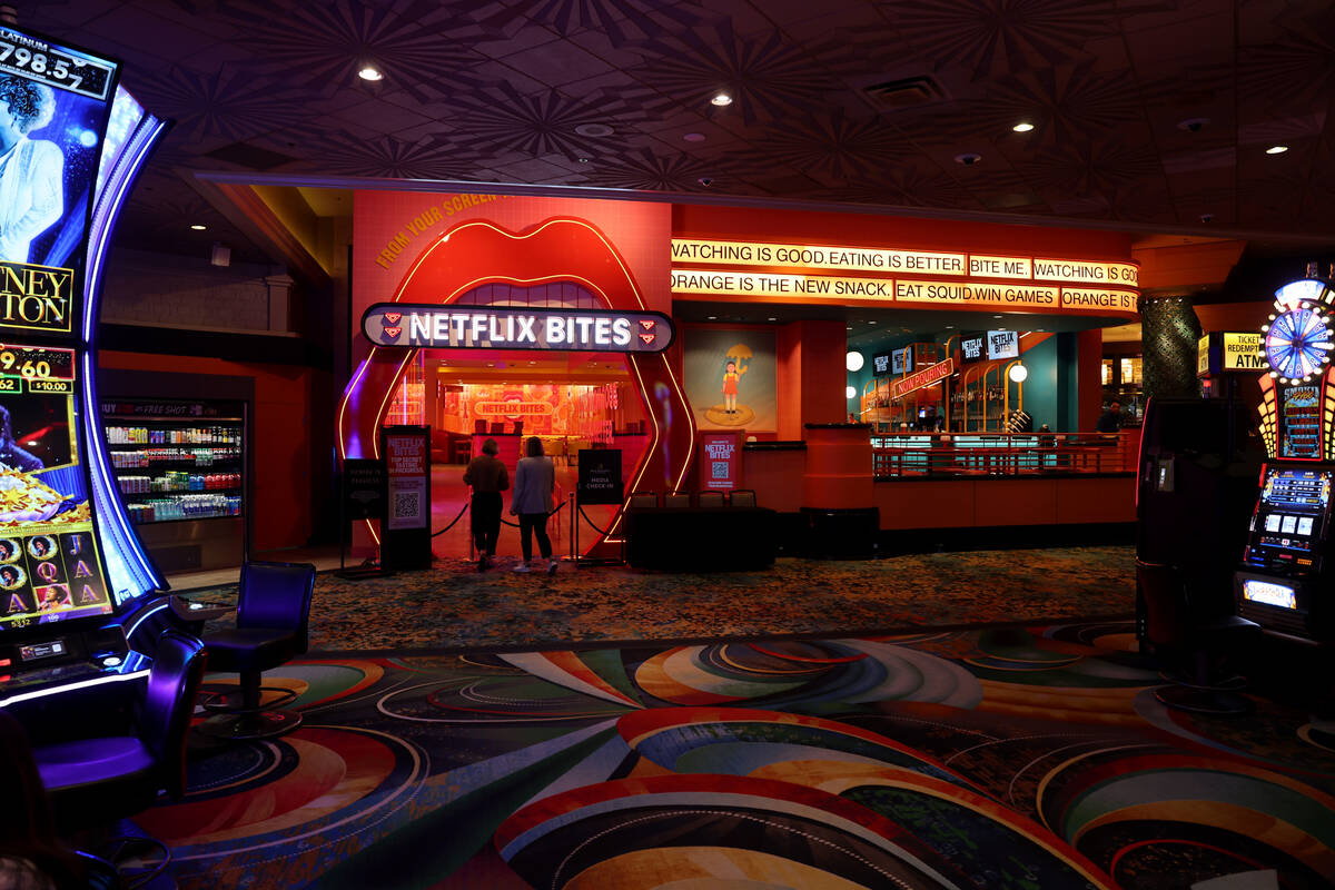Netflix Bites at MGM Grand in Las Vegas is shown Monday, Feb. 10, 2025. The restaurant, which d ...