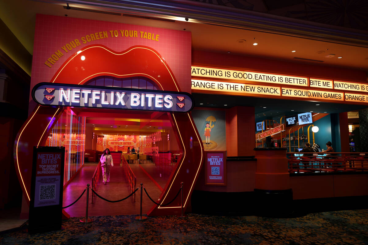 Netflix Bites at MGM Grand in Las Vegas is shown Monday, Feb. 10, 2025. The restaurant, which d ...