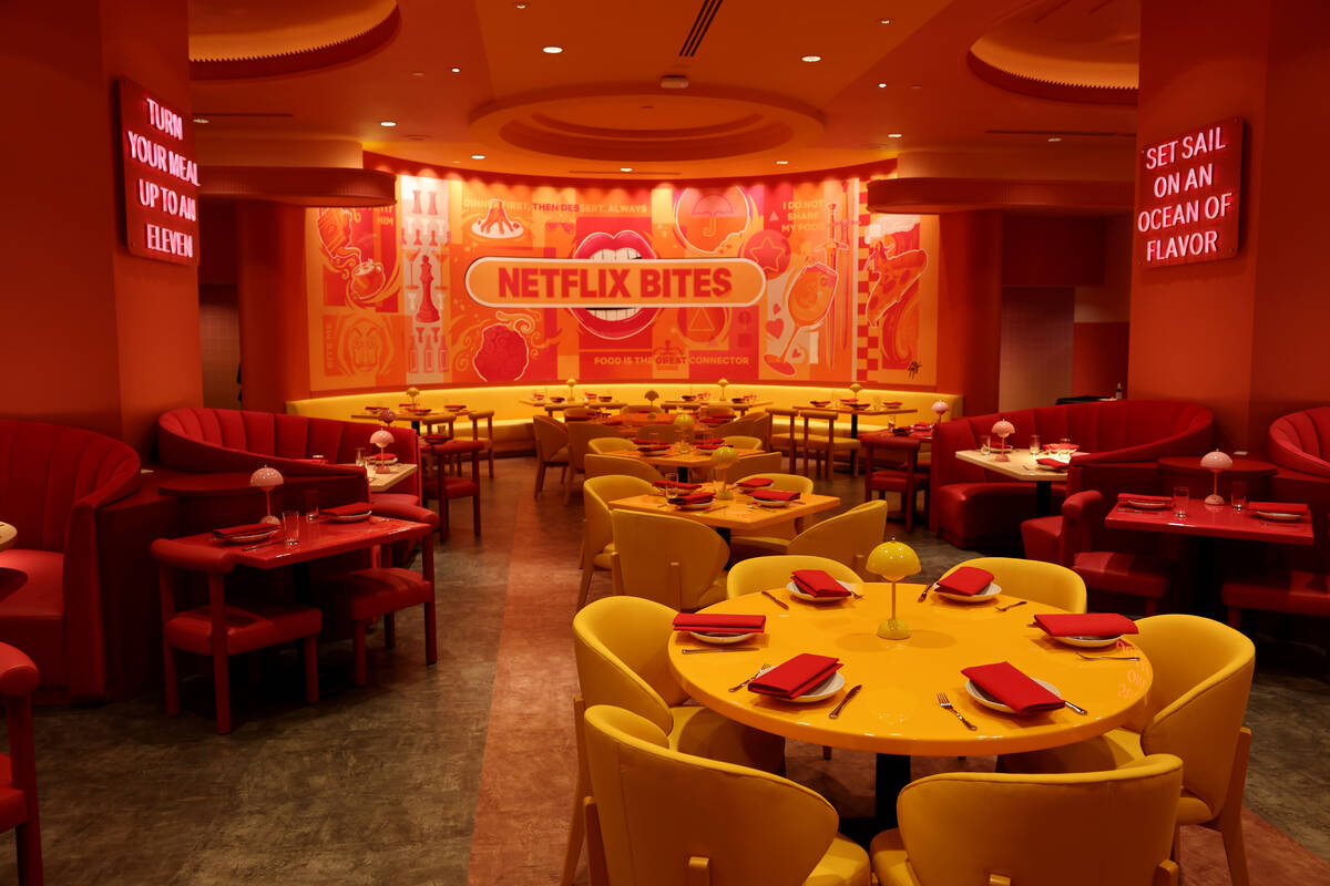 Netflix Bites at MGM Grand in Las Vegas is shown Monday, Feb. 10, 2025. The restaurant, which d ...