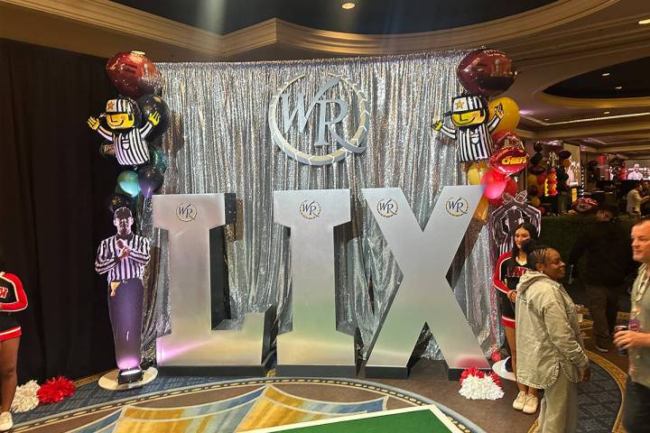 A shot of Westgate's Super Pigskin Party on Sunday, Feb. 9, 2025. (John Katsilometes/Las Vegas ...