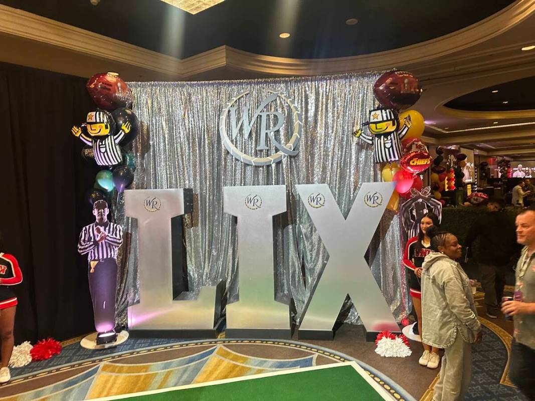 A shot of Westgate's Super Pigskin Party on Sunday, Feb. 9, 2025. (John Katsilometes/Las Vegas ...