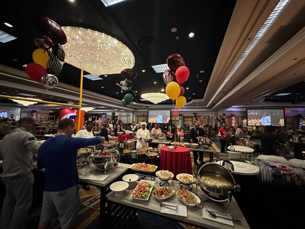 A shot of Westgate's Super Pigskin Party on Sunday, Feb. 9, 2025. (John Katsilometes/Las Vegas ...