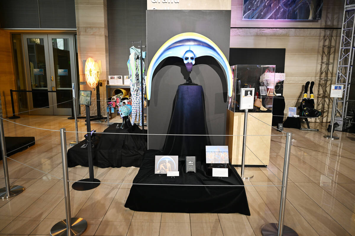 A general view at The Neon Museum's "Stories from Backstage: Cirque du Soleil in Las Vegas" exh ...