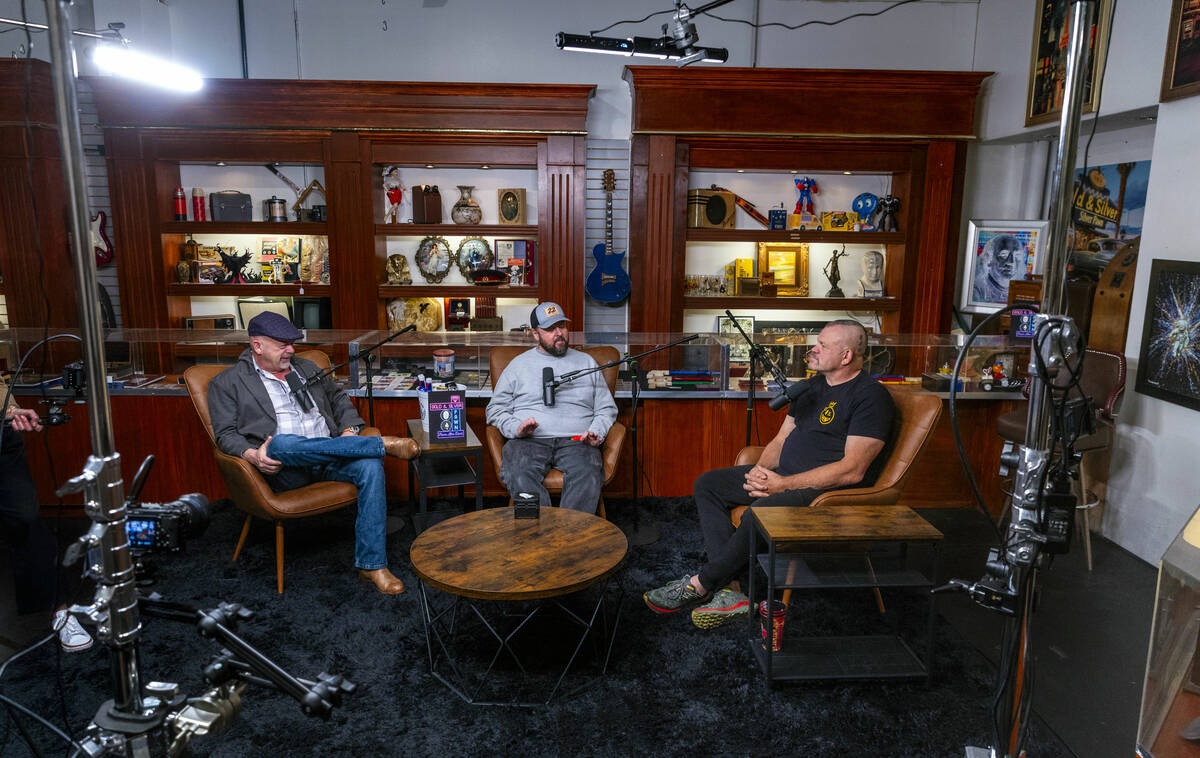 Rick Harrison and Austin "Chumlee" Russell talk with guest former UFC champ Chuck Lid ...