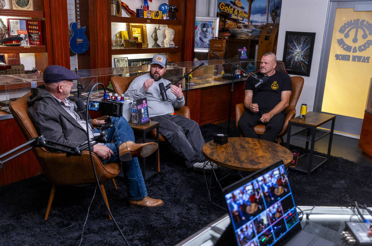 Rick Harrison and Austin "Chumlee" Russell talk with guest former UFC champ Chuck Lid ...