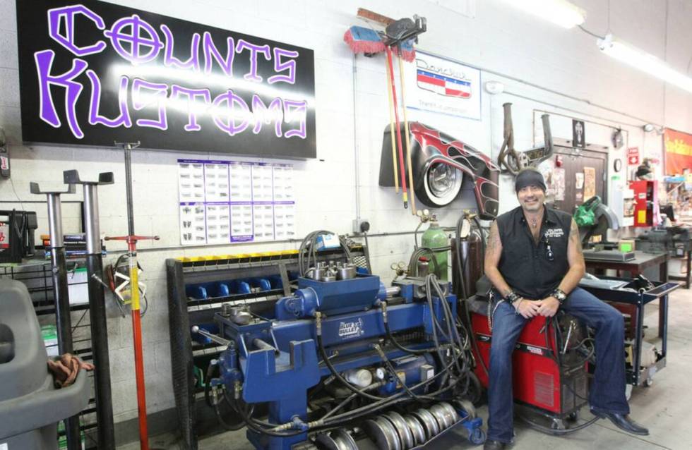 Danny Koker poses in his his shop, Count’s Kustoms, in Las Vegas, Monday, July 30, 2012. ...