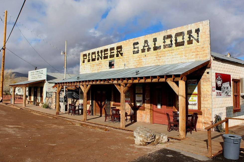 The Pioneer Saloon in Goodsprings, built in 1913, on Dec. 19, 2007. (Las Vegas Review-Journal)
