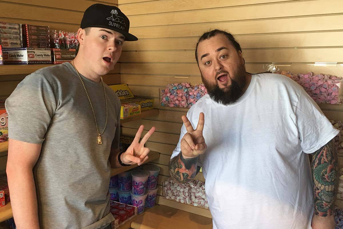 Brothers Sage and Austin “Chumlee” Russell are shown at Chumlee’s Candy on th ...