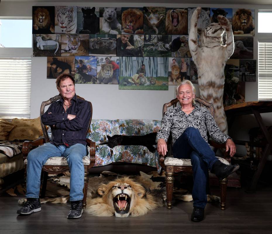 Ferdinand, left, and Tony Fercos pose for a photo at Tony’s Las Vegas home Thursday, Jan ...