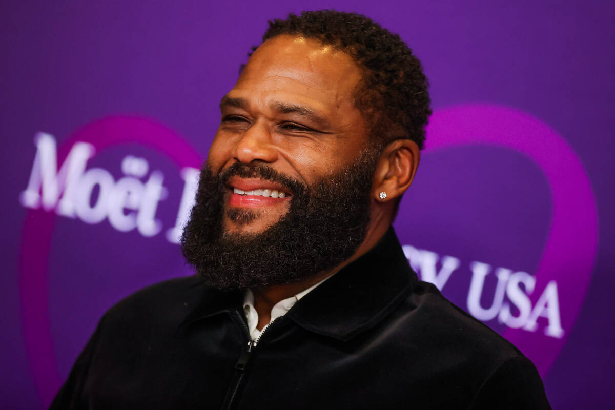 Anthony Anderson walks the red carpet at the Power of Love gala at the MGM Grand Garden Arena S ...