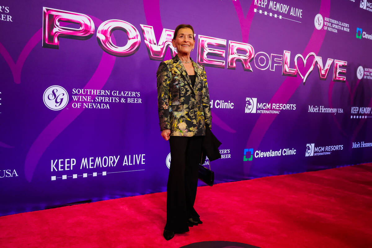 Judy Sheindlin, known as Judge Judy, walks the red carpet at the Power of Love gala at the MGM ...