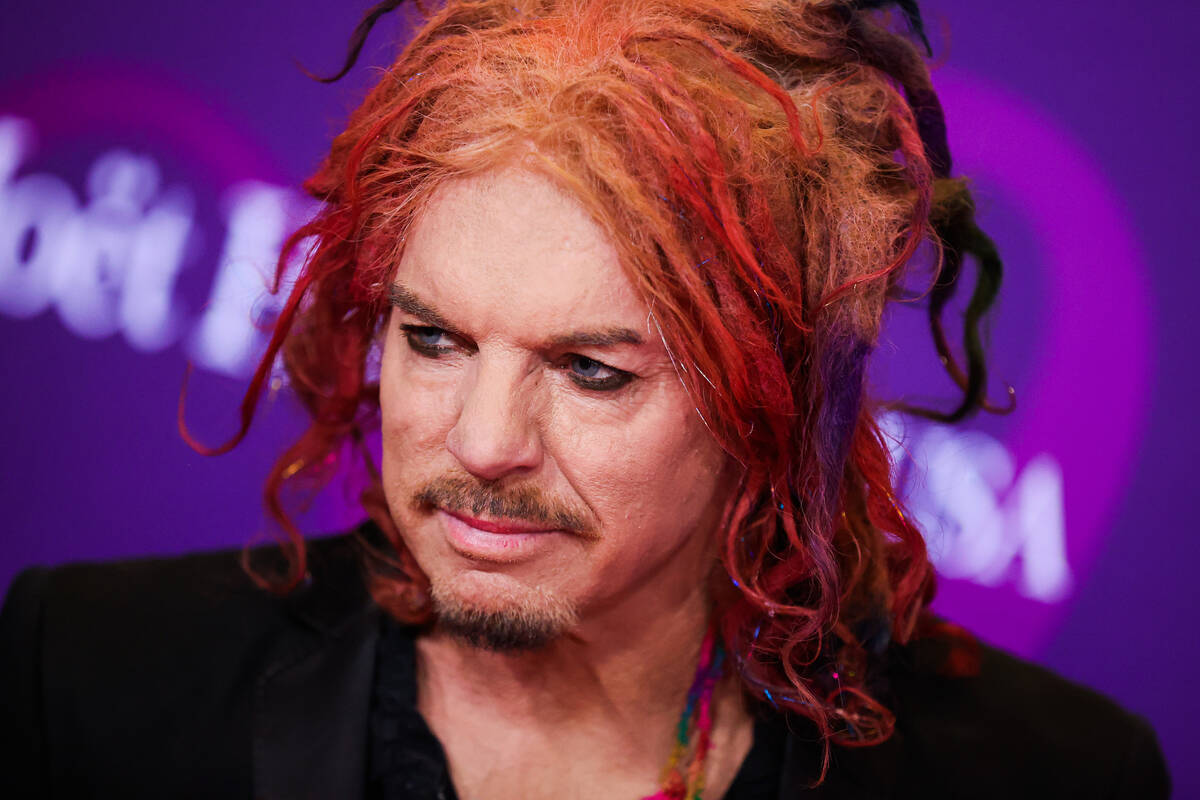 Carrot Top walks the red carpet at the Power of Love gala at the MGM Grand Garden Arena Saturda ...
