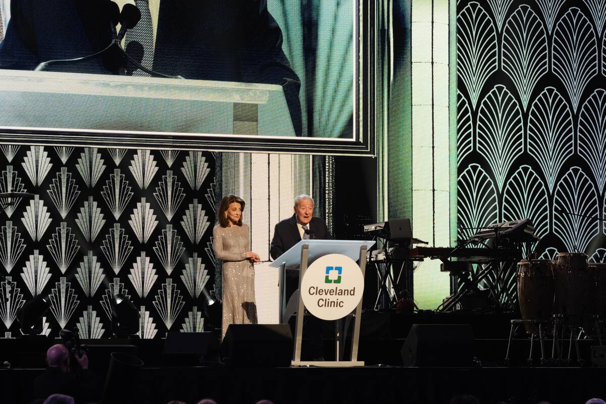 Honorees Bob and Lovee Arum are shown at the Power of Love gala at the MGM Grand Garden Arena S ...