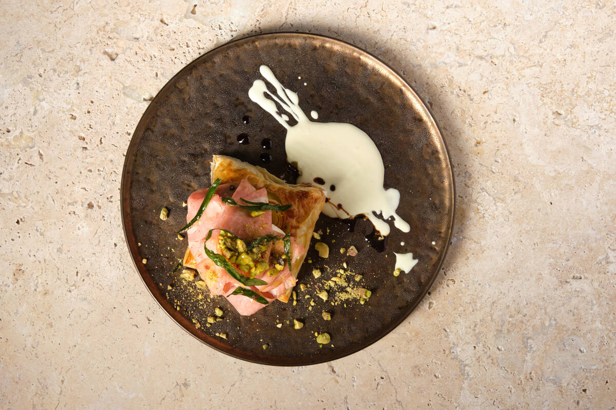 Mortadella tarte Tatin from La Loba, which Las Vegas chef Oscar Amador is planning to open in S ...