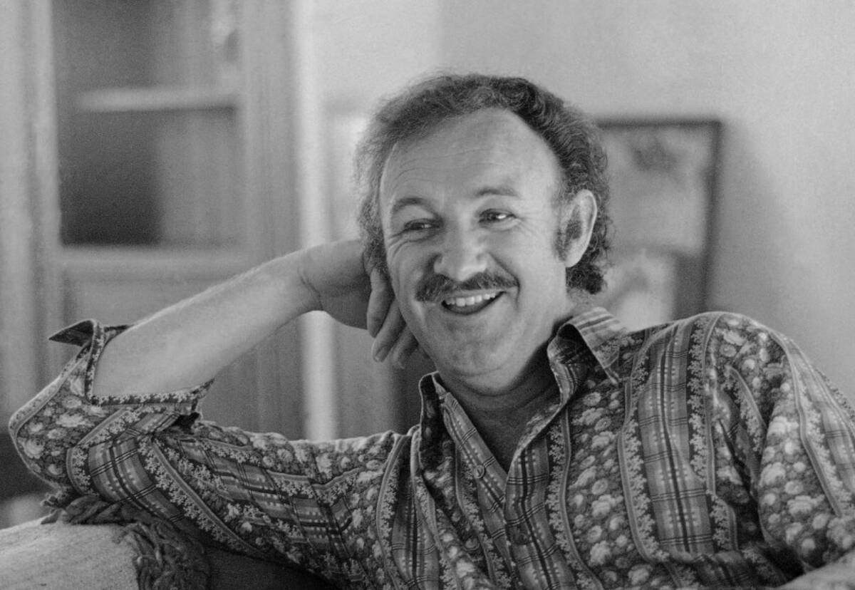 Gene Hackman reacts during an interview on March 24, 1972. (AP Photo/George Brich, File)