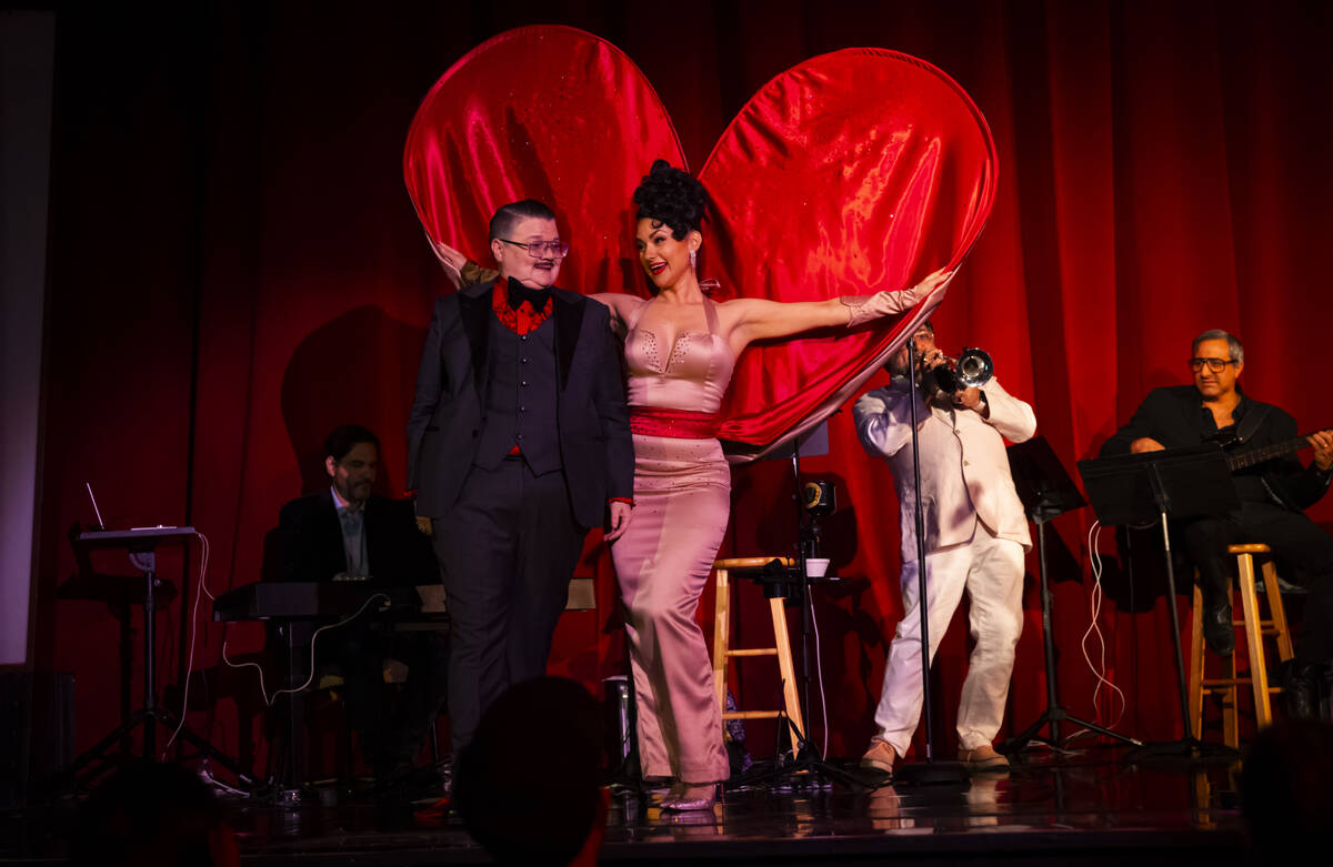 Melody Sweets, right, performs with Murray Hill at the Plaza Showroom in a show presented by Ma ...