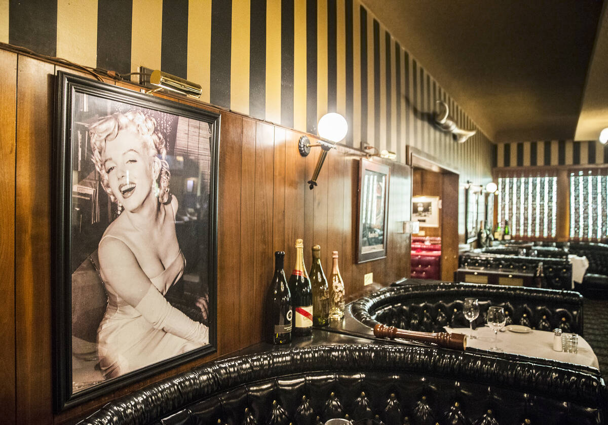 The dinning area at the Golden Steer Steakhouse on Wednesday, April, 5, 2017, in Las Vegas. (La ...