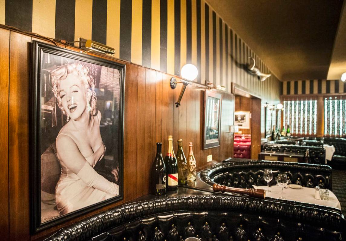 The dinning area at the Golden Steer Steakhouse on Wednesday, April, 5, 2017, in Las Vegas. (La ...