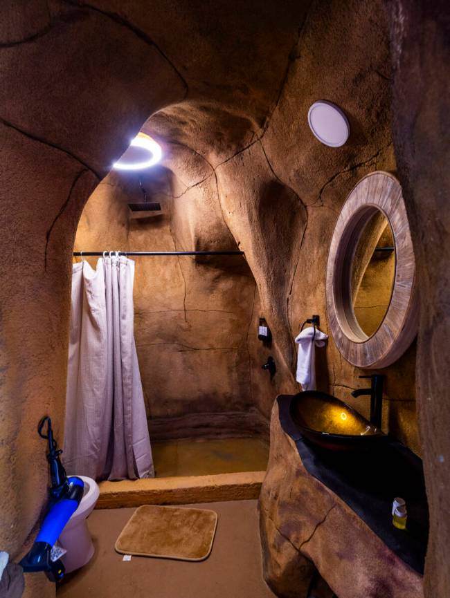 Ehe three cave dwellings offer many of the amenities of home. (L.E. Baskow/Las Vegas Review-Jou ...