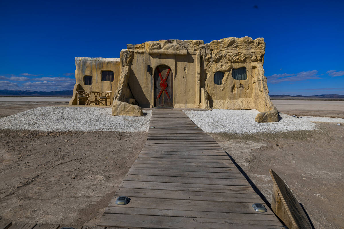 Cave 2 is available to reserve with a view of the playa at Outpost X on Tuesday, Feb. 11, 2025 ...