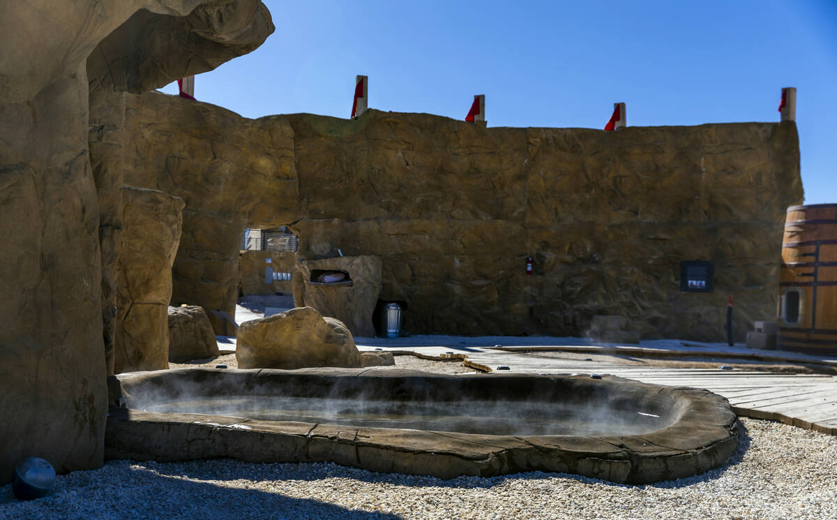 The X-Spa area features hot tubs, a sauna and more at Outpost X on Tuesday, Feb. 11, 2025 in Be ...