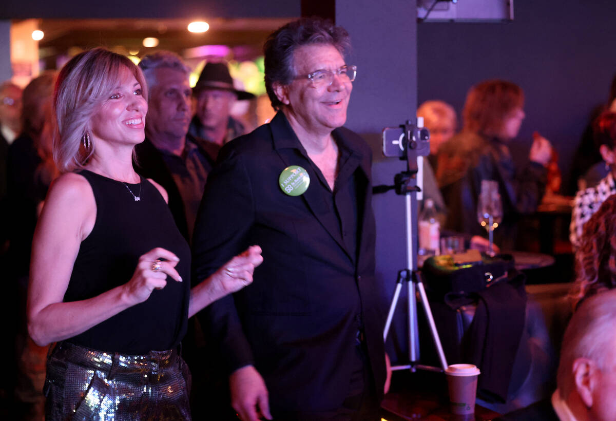 Las Vegas Review-Journal entertainment columnist John Katsilometes dances with pop icon and Las ...