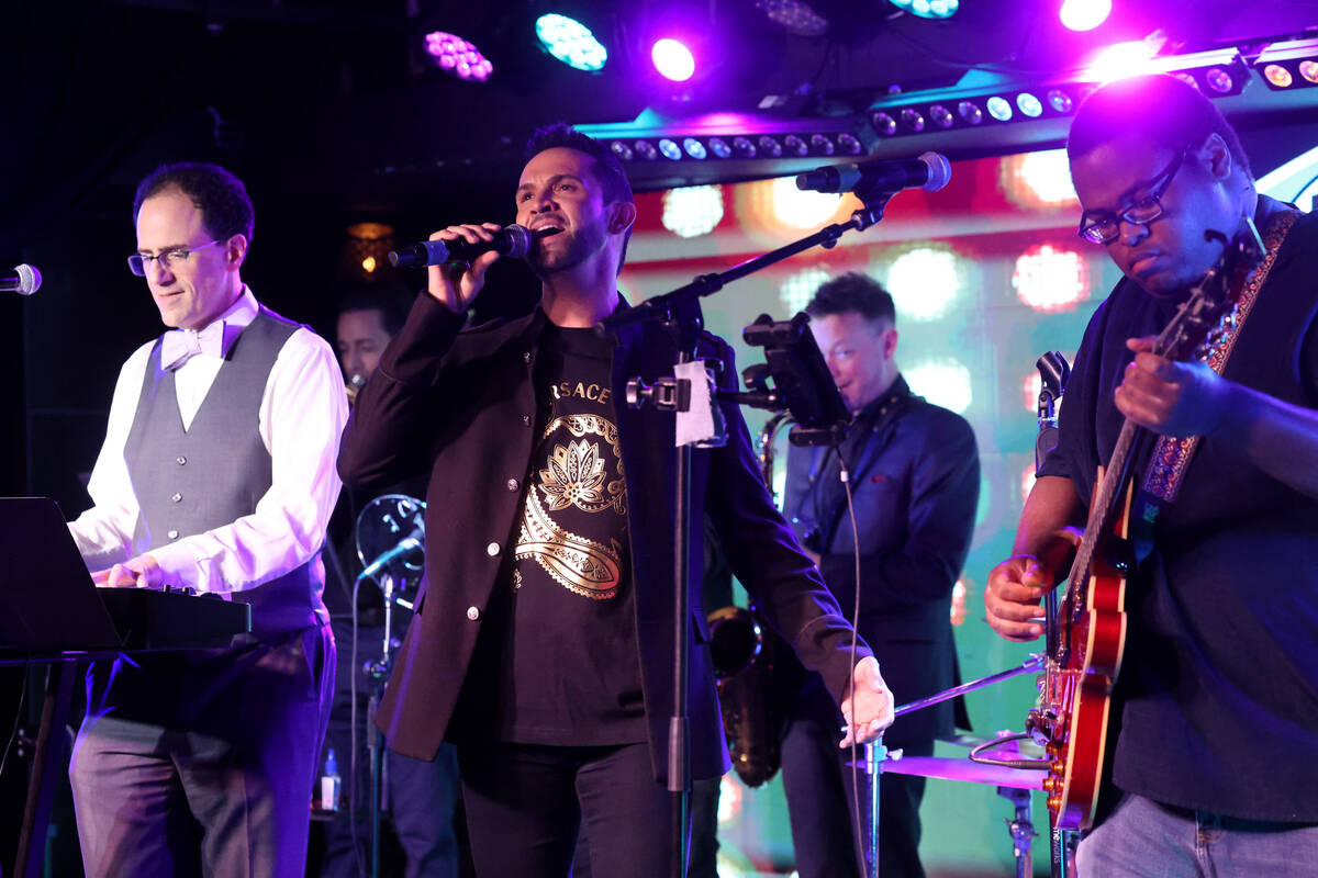 Chadwick Johnson entertains the crowd during the annual John Katsilometes birthday party fundra ...