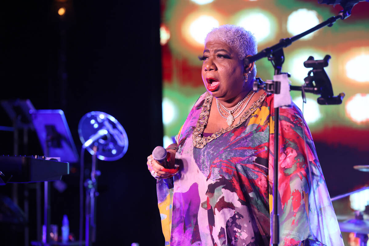 Comedian Luenell entertains the crowd during the annual John Katsilometes birthday party fundra ...