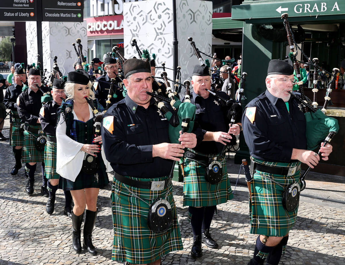 Emerald Society Pipe Band celebrate St. Patrick’s Day during Celtic Feis at New York-New ...