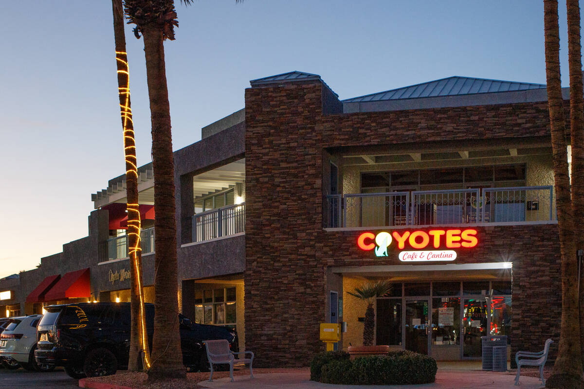Coyotes Cafe & Cantina sits permanently closed on the evening of Tuesday, March 4, 2025 in ...