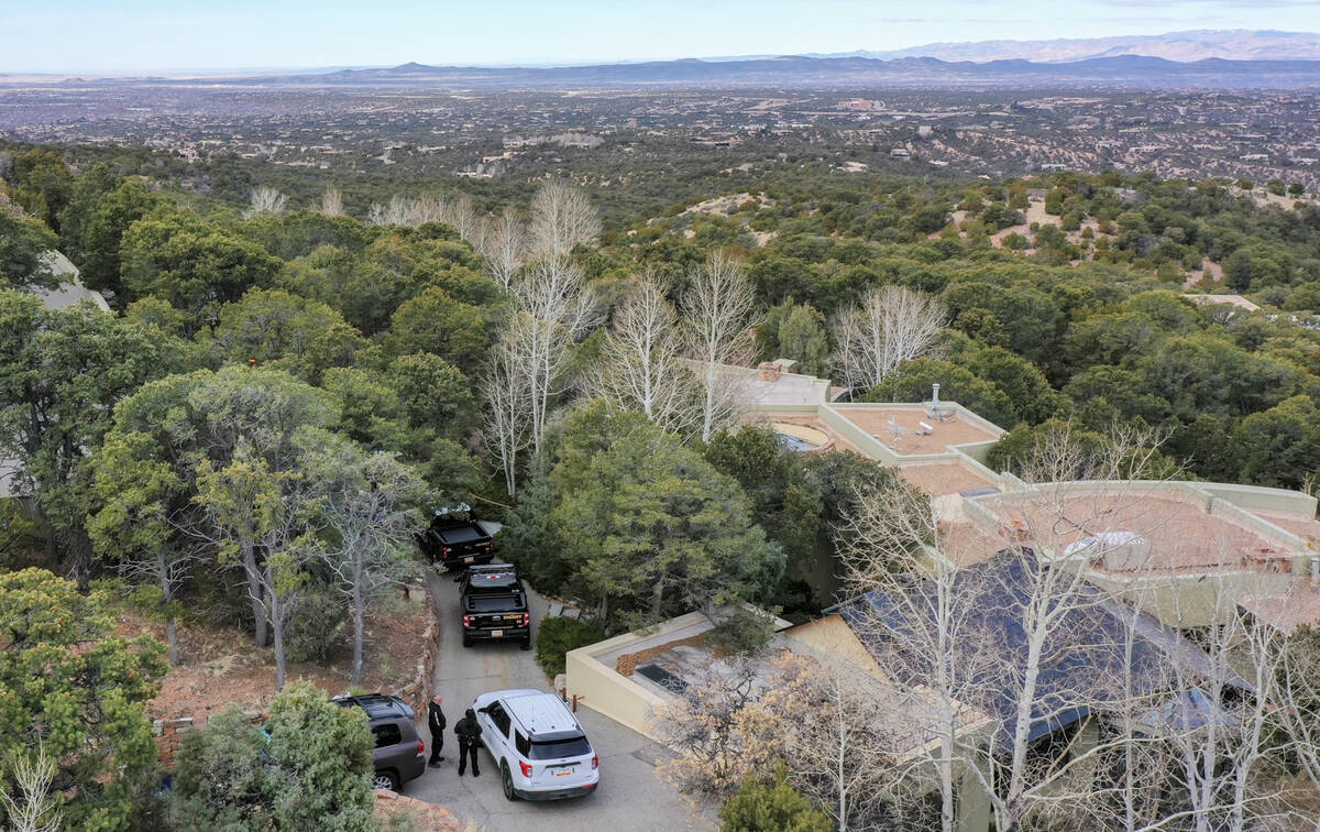 Santa Fe County deputies remain outside the house belonging to actor Gene Hackman and his wife ...