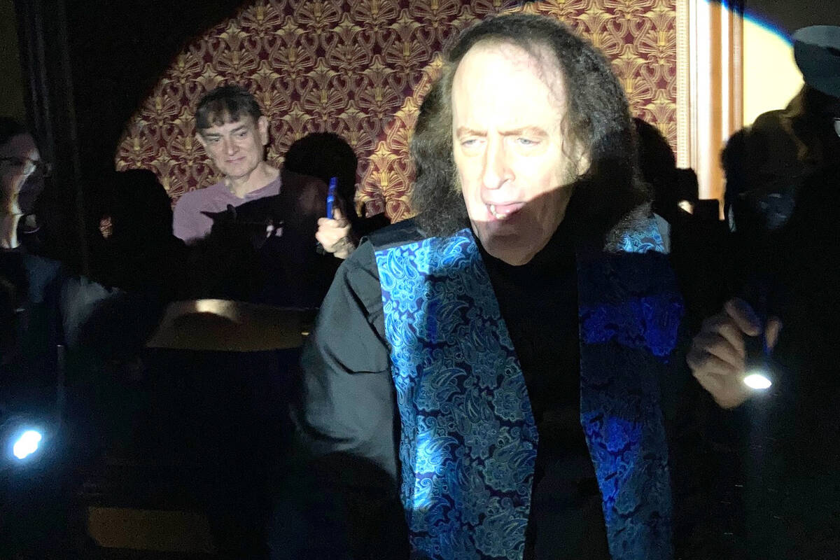 Tommy James is shown meeting fans after a show at The Showroom at Golden Nugget on March 8, 202 ...