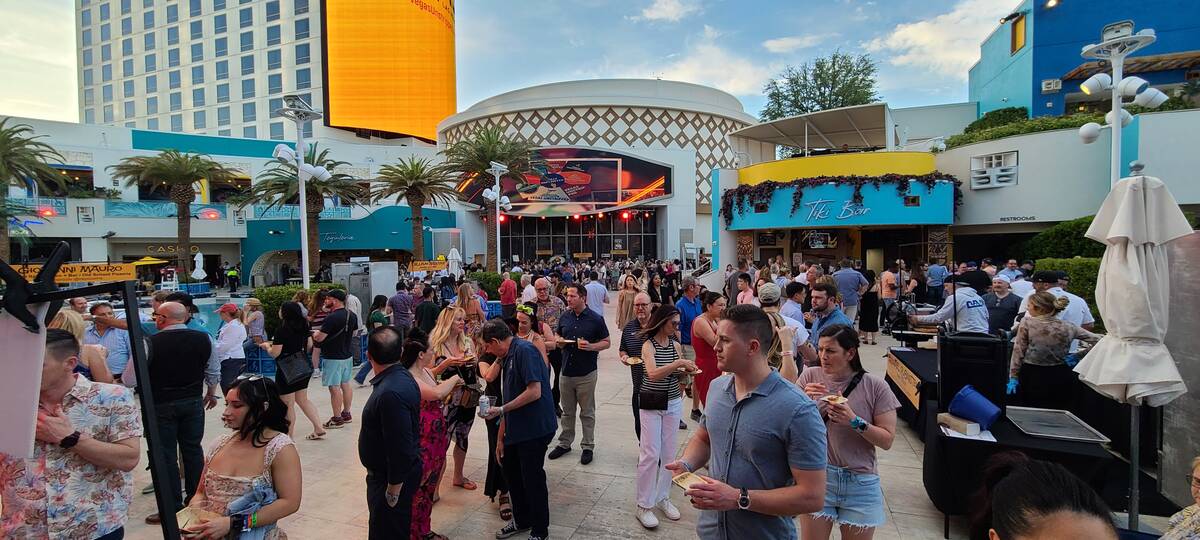 The crowd at the 2024 Vegas Unstripped food and drink festival at the Palms near the Las Vegas ...