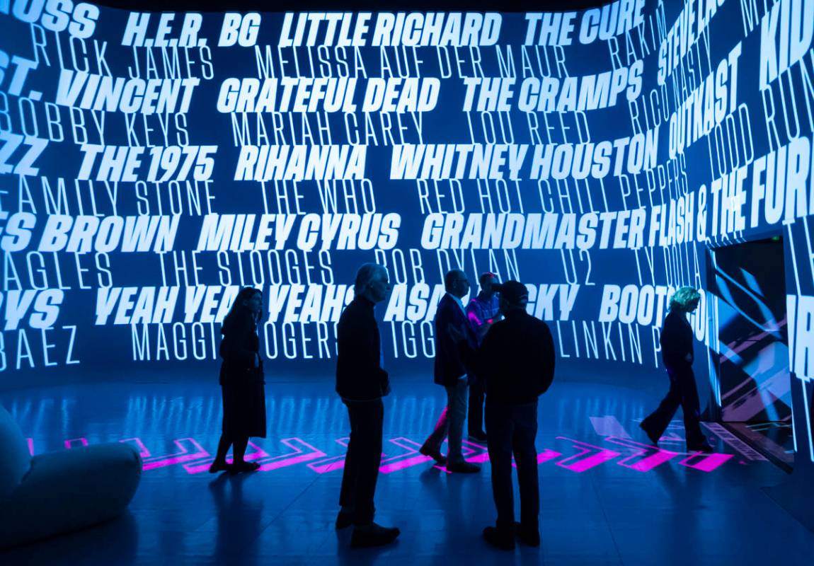 People head into the main room for “Rolling Stone Presents: Amplified, The Immersive Roc ...