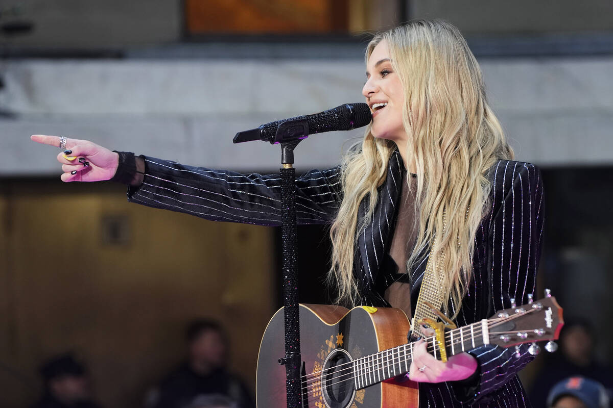 Kelsea Ballerini performs on NBC’s Today show at Rockefeller Plaza on Friday, Oct. 25, 20 ...